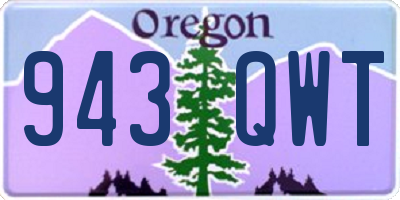 OR license plate 943QWT