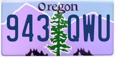 OR license plate 943QWU