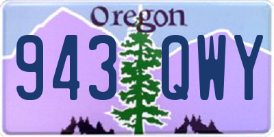 OR license plate 943QWY