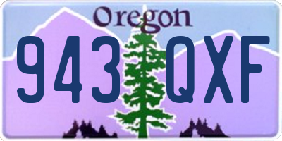 OR license plate 943QXF