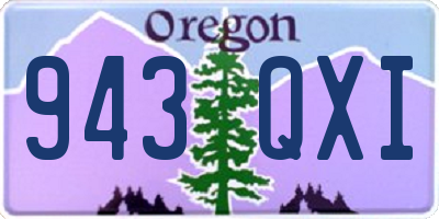 OR license plate 943QXI