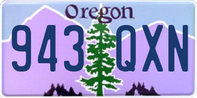 OR license plate 943QXN