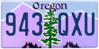 OR license plate 943QXU