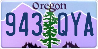 OR license plate 943QYA