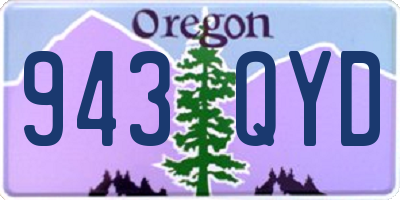 OR license plate 943QYD