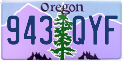 OR license plate 943QYF