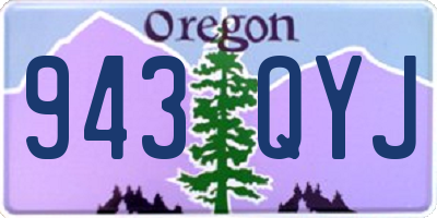 OR license plate 943QYJ