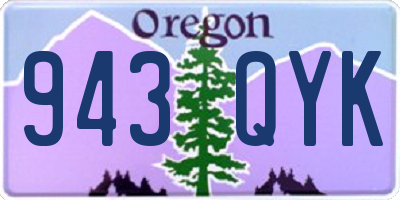 OR license plate 943QYK