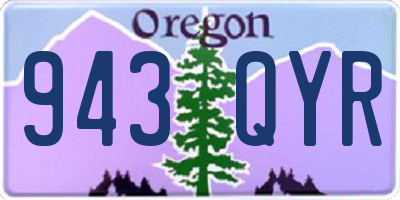OR license plate 943QYR