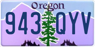 OR license plate 943QYV