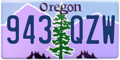OR license plate 943QZW
