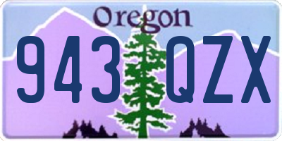 OR license plate 943QZX