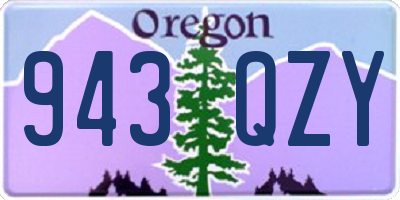 OR license plate 943QZY