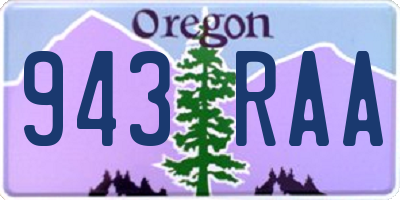 OR license plate 943RAA