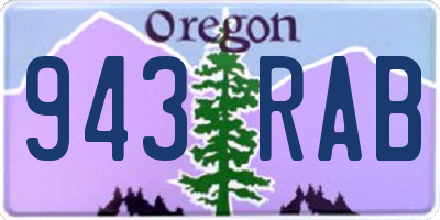 OR license plate 943RAB