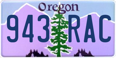 OR license plate 943RAC