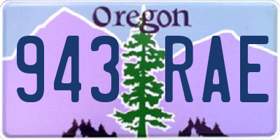 OR license plate 943RAE