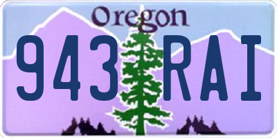 OR license plate 943RAI
