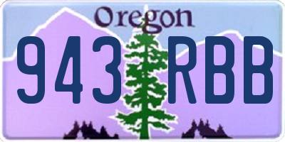 OR license plate 943RBB