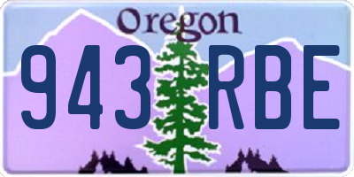 OR license plate 943RBE