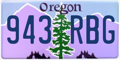 OR license plate 943RBG