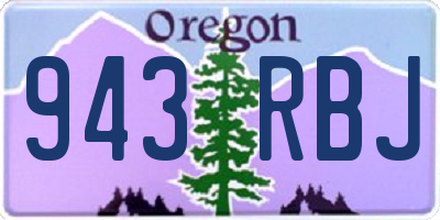 OR license plate 943RBJ