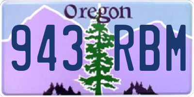 OR license plate 943RBM