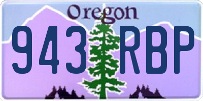 OR license plate 943RBP