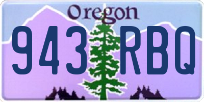 OR license plate 943RBQ
