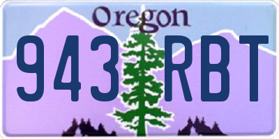 OR license plate 943RBT