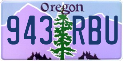 OR license plate 943RBU