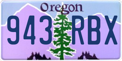 OR license plate 943RBX