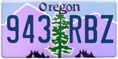 OR license plate 943RBZ