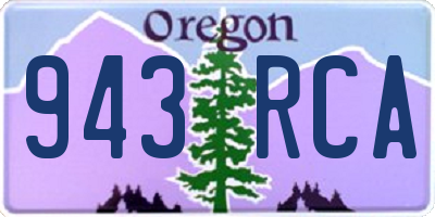 OR license plate 943RCA