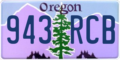 OR license plate 943RCB