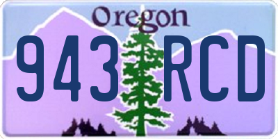 OR license plate 943RCD