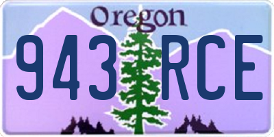 OR license plate 943RCE