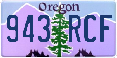 OR license plate 943RCF