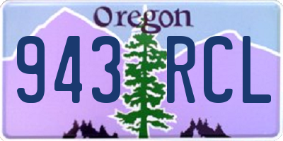OR license plate 943RCL