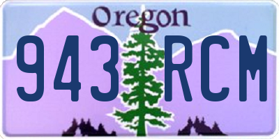 OR license plate 943RCM