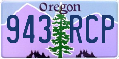 OR license plate 943RCP