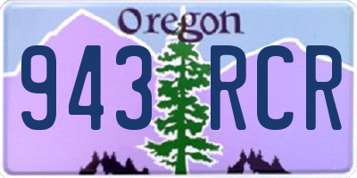 OR license plate 943RCR