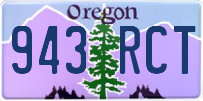 OR license plate 943RCT