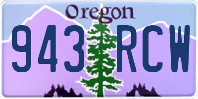 OR license plate 943RCW