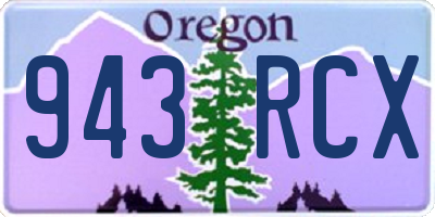 OR license plate 943RCX