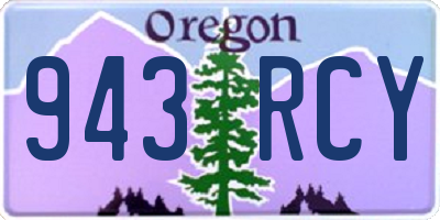 OR license plate 943RCY