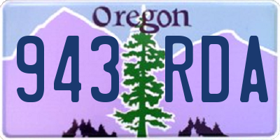 OR license plate 943RDA