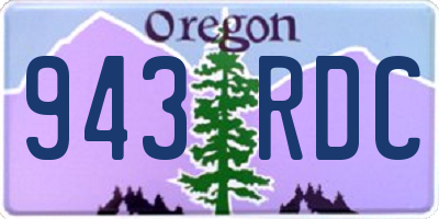 OR license plate 943RDC