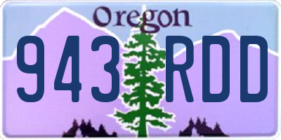 OR license plate 943RDD