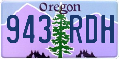 OR license plate 943RDH